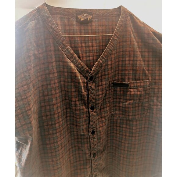 Men's Night Shirt Harley Davidson Flannel Long Sleeve Vintage XL - Picture 11 of 11